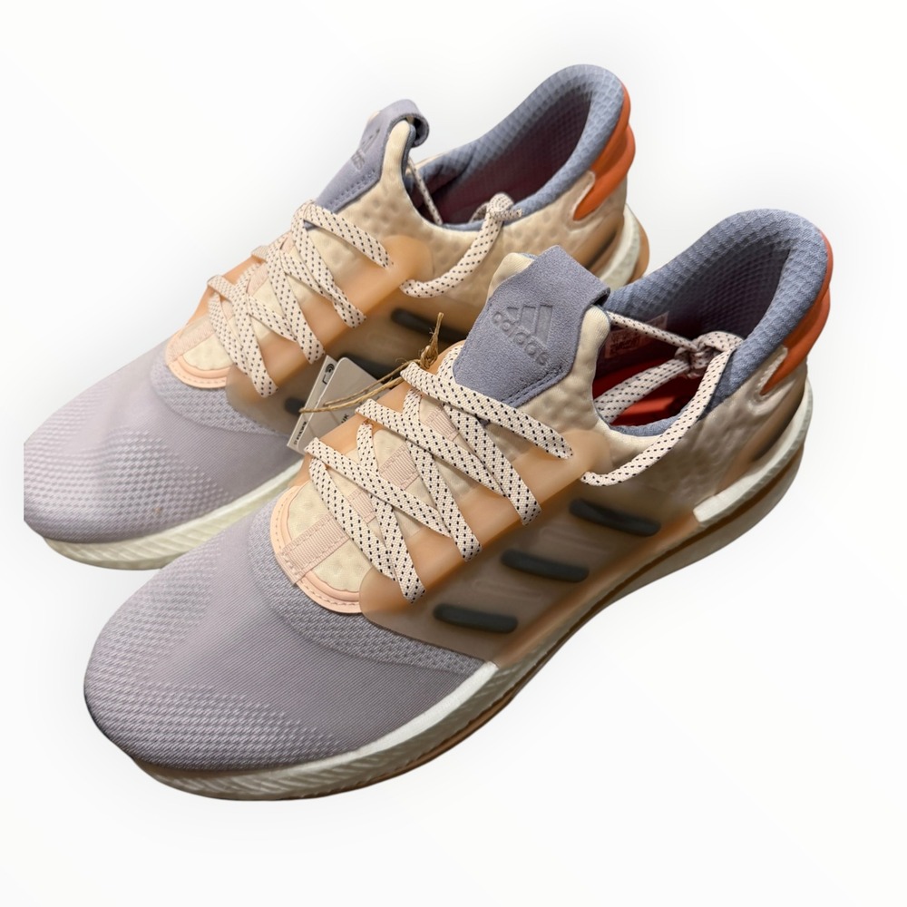 adidas X_PLRBOOST ID9443 Shoes Women Size 11 Grey Orange New NIB